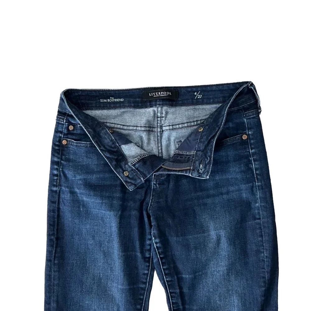 Liverpool Jeans Company The Slim Boyfriend Denim Blue Jeans Size 4 - Picture 5 of 11